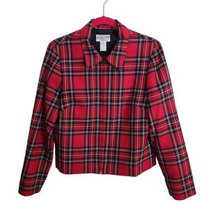 Pendleton Vintage Virgin Wool Plaid Full Zip Jacket Size 8